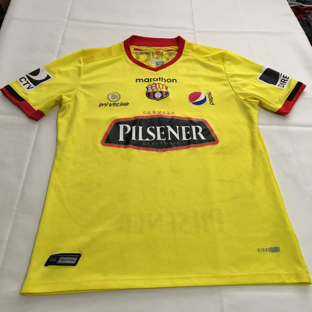 Marathon Barcelona Sporting Club Soccer Jersey Medium Yellow Pilsener